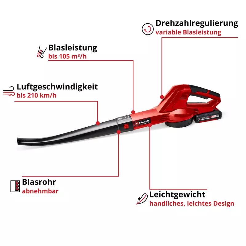 Einhell Akku-Laubbläser GC-CL 18 Li E Kit (1x2,0Ah) (3433533)