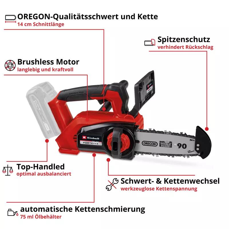 Einhell Einhand-Akku-Kettensäge FORTEXXA 18/20 TH (4600020)