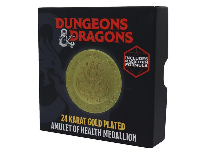 FaNaTtik Dungeons & Dragons 24k Gold Plated Amulet of Health Medallion