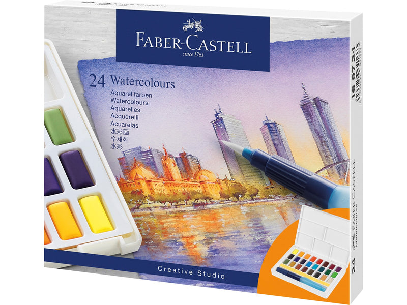 Faber-Castell Aquarellfarben in Näpfchen 24er Etui
