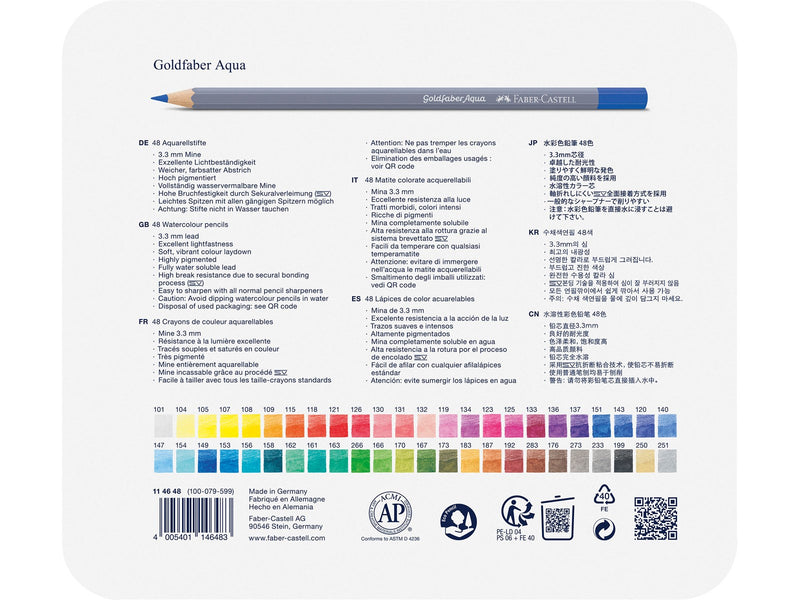 Faber-Castell Aqua.stift Goldfaber Aqua 48-Metalletui