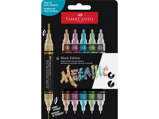 Faber-Castell Black Edition Shake&Paint 6x Metallic