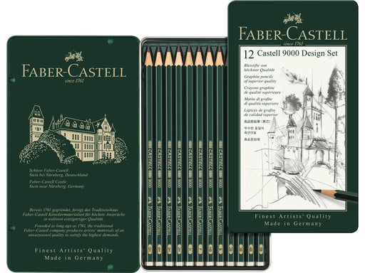 Faber-Castell Bleistift Castell 9000 12er Design Set