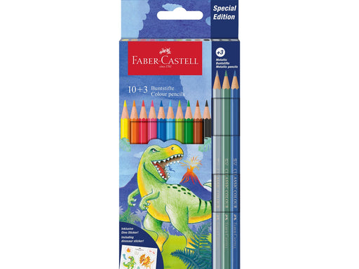 Faber-Castell Buntstift Classic Dino 10+3 Kartonetui