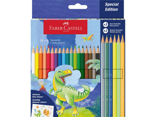 Faber-Castell Buntstift Classic Dino 18+6 Kartonetui