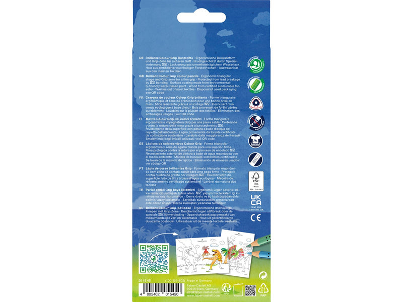 Faber-Castell Buntstift Colour Grip Dino 10+3
