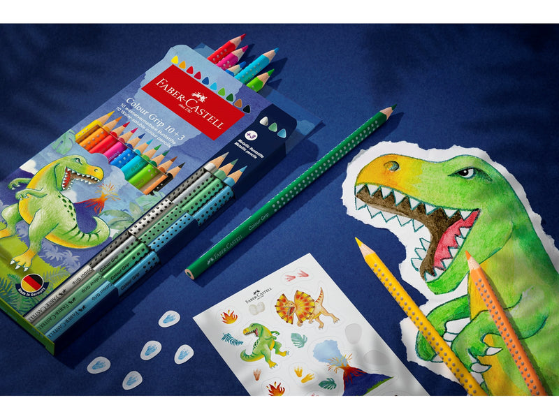Faber-Castell Buntstift Colour Grip Dino 10+3
