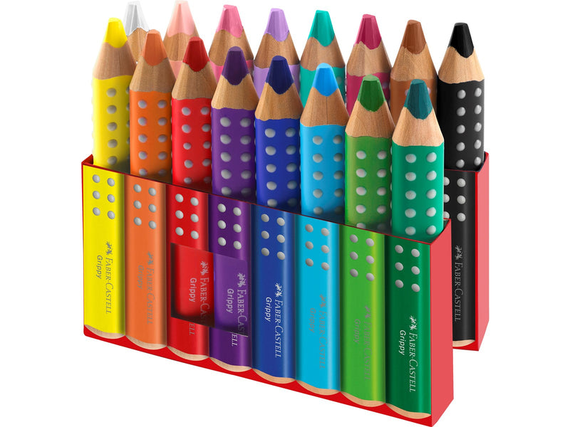 Faber-Castell Buntstift Grippy 16er Set mit Spitzer