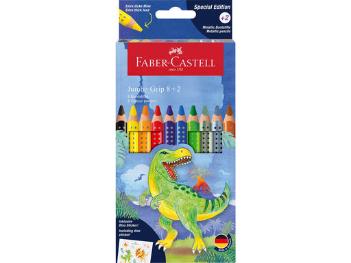 Faber-Castell Buntstift Jumbo Grip Dino 8+2 Kartonetui