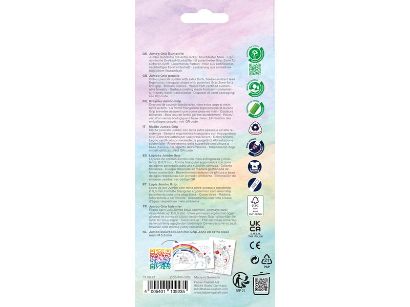 Faber-Castell Buntstift Jumbo Grip Einhorn 8+2 Karton