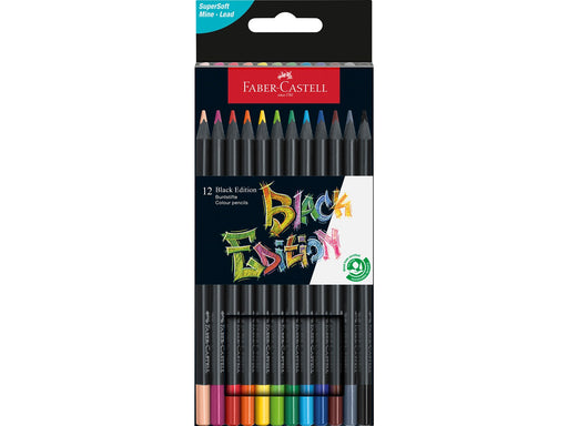 Faber-Castell Buntstifte Black Edition 12er Kartonetui