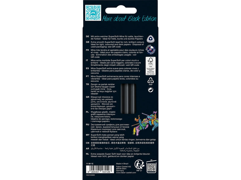 Faber-Castell Buntstifte Black Edition 12er Kartonetui