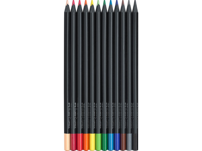 Faber-Castell Buntstifte Black Edition 12er Kartonetui