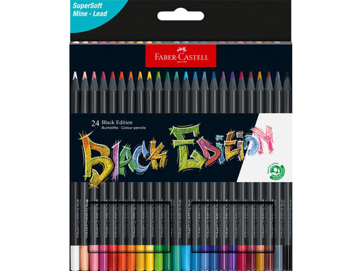 Faber-Castell Buntstifte Black Edition 24er Kartonetui