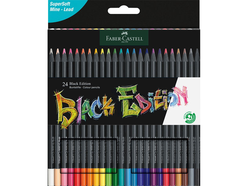 Faber-Castell Buntstifte Black Edition 24er Kartonetui