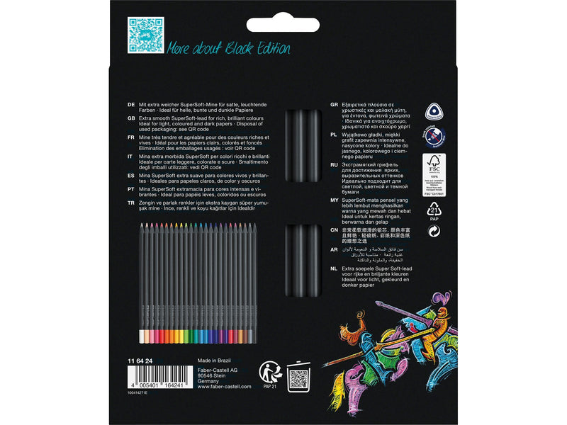 Faber-Castell Buntstifte Black Edition 24er Kartonetui