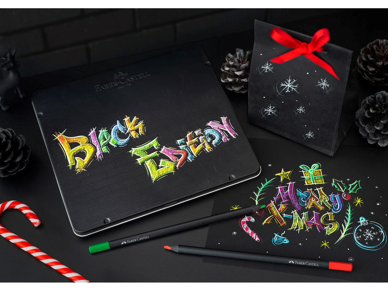 Faber-Castell Buntstifte Black Edition 24er Metalletui