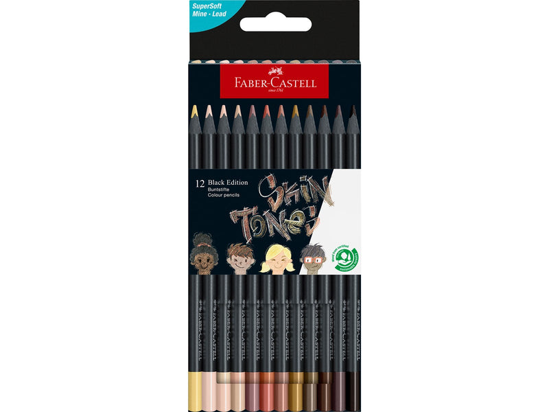 Faber-Castell Buntstifte Black Edition Skin Tones 12er