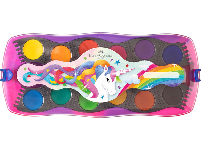 Faber-Castell Farbkasten Connector 12 Einhorn Deckweiß