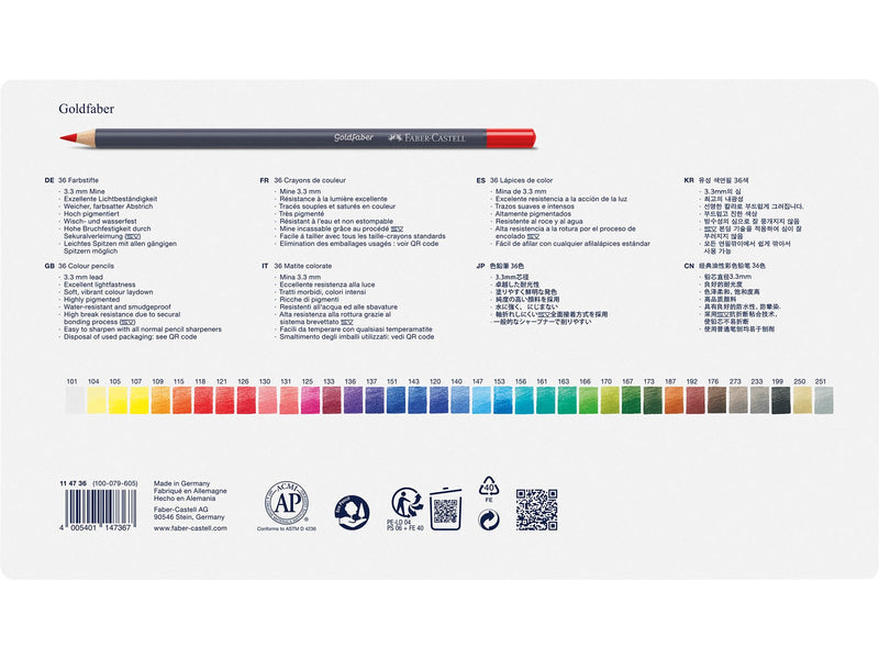 Faber-Castell Farbstift Goldfaber 36-Metalletui