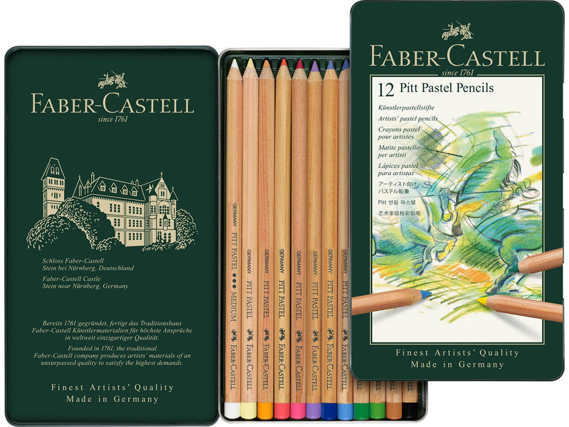 Faber-Castell Farbstift Pitt Pastel 12er Metalletui