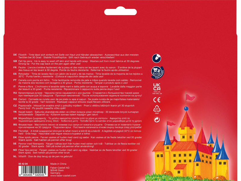 Faber-Castell Filzstift Castle 50er Kartonetui