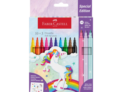 Faber-Castell Filzstift Einhorn 10+3 +Sticker