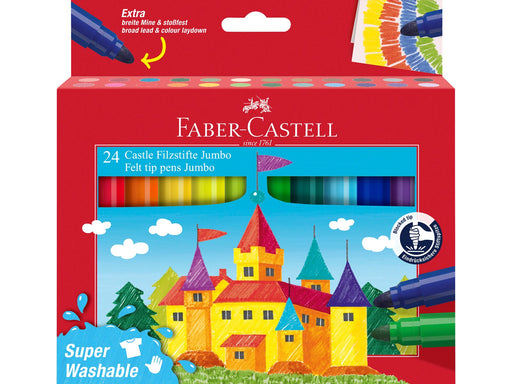 Faber-Castell Filzstift Jumbo Sup. Washable 24er