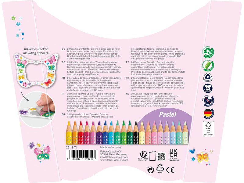 Faber-Castell Geschenkset Sparkle Buntst. Schmetterl.