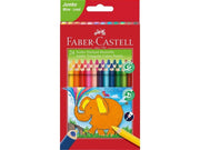Faber-Castell Jumbo Triangular colour pencils wallet of 24