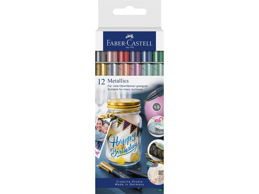 Faber-Castell Metallics Marker 12er Kartonetui