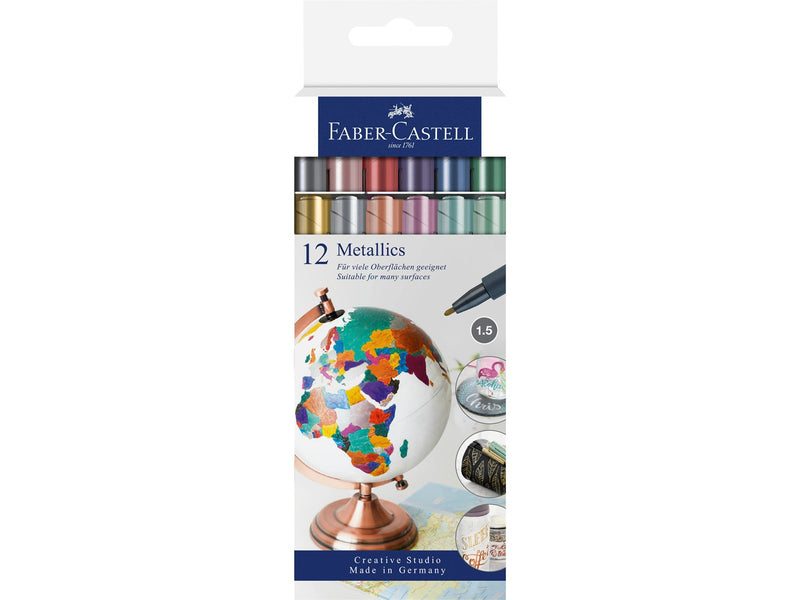 Faber-Castell Metallics Marker 12er Kartonetui