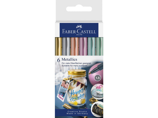 Faber-Castell Metallics Marker 6er Kartonetui