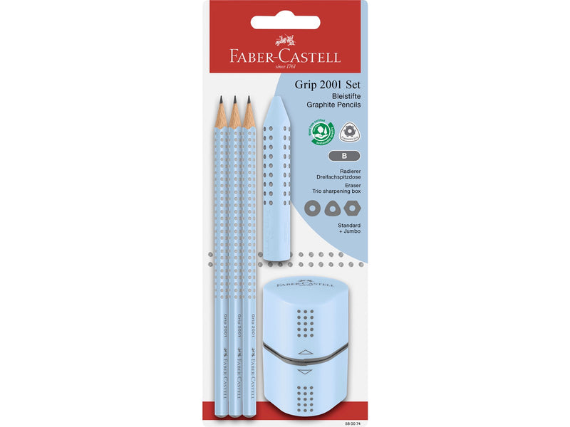 Faber-Castell Set Grip 2001 sky blue BK