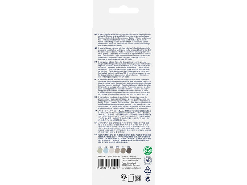 Faber-Castell Sketch Marker Gofa 6er Etui Architekt