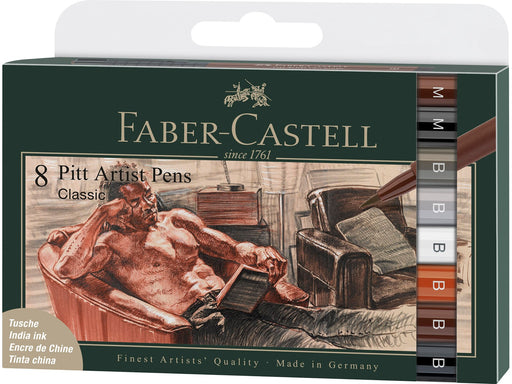 Faber-Castell Tuschest. Pitt Artist Pen Classical 8er