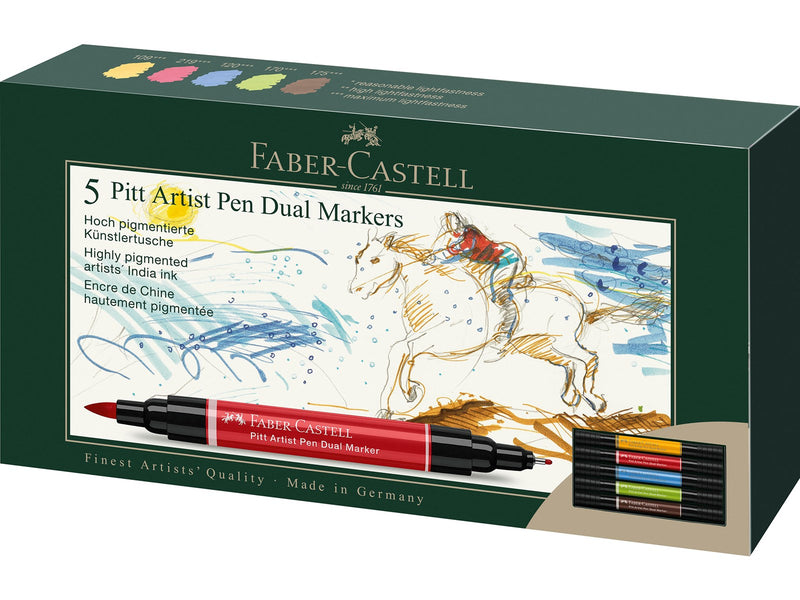 Faber-Castell Tuschestift PAP Dual Marker 5er Etui