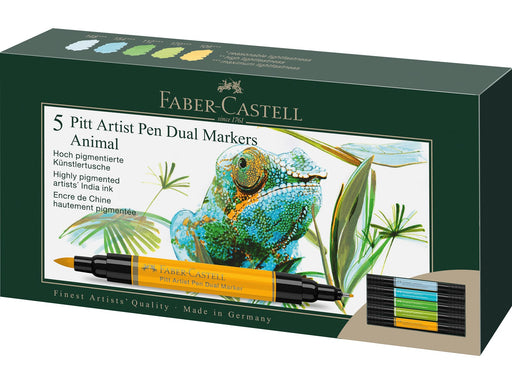Faber-Castell Tuschestift PAP Dual Marker 5x Tiere