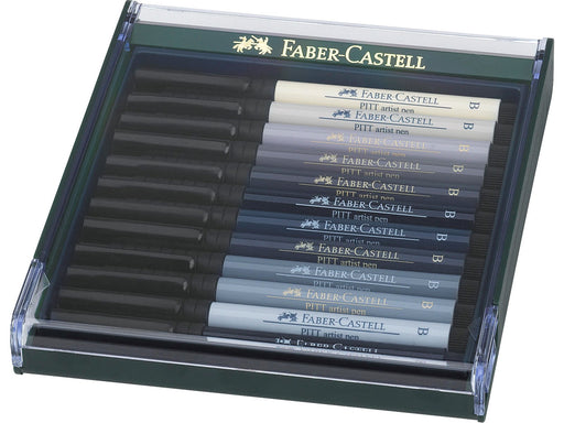 Faber-Castell Tuschestift Pitt Artist Pen B 12x grau
