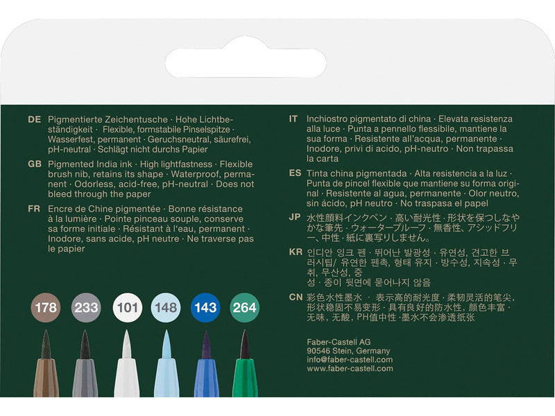 Faber-Castell Tuschestift Pitt Artist Pen B Winter 6x