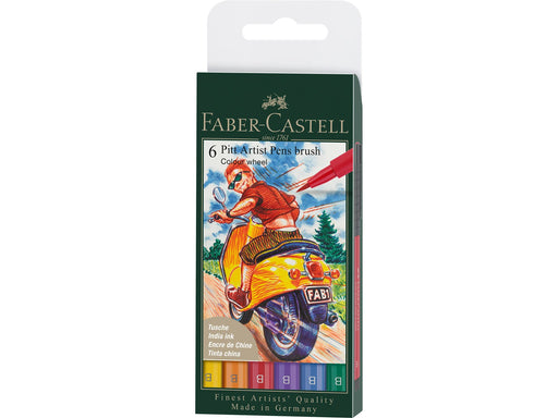 Faber-Castell Tuschestift Pitt Artist Pen B colour 6x