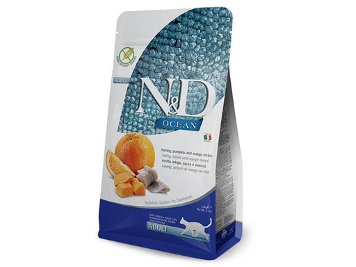 Farmina N&D Ocean Herring Pumpkin&Orange Adult - dry cat food - 1.5 kg