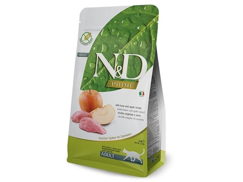 Farmina N&D PRIME CAT WILD BOAR & APPLE ADULT - dry cat food - 5 kg