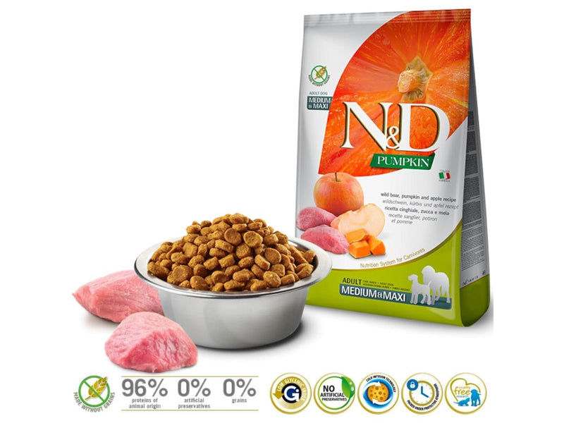 Farmina Pet Food BOAR AND APPLE ADULT MEDIUM & MAXI - 12kg