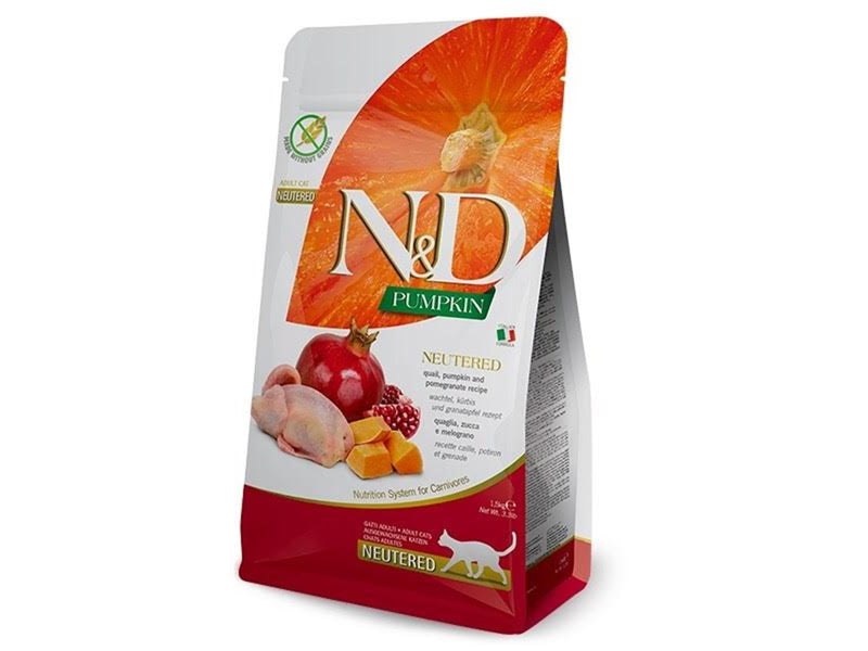 Farmina Pumpkin N&D Neutered Quail - dry cat food - 5kg