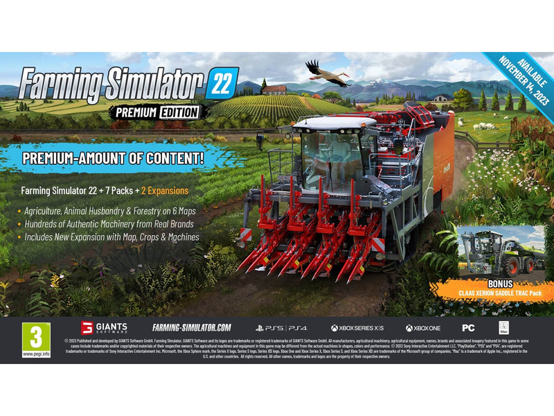 Farming Simulator 22 (Premium Edition) - Microsoft Xbox Series X - Simulator - PEGI 3