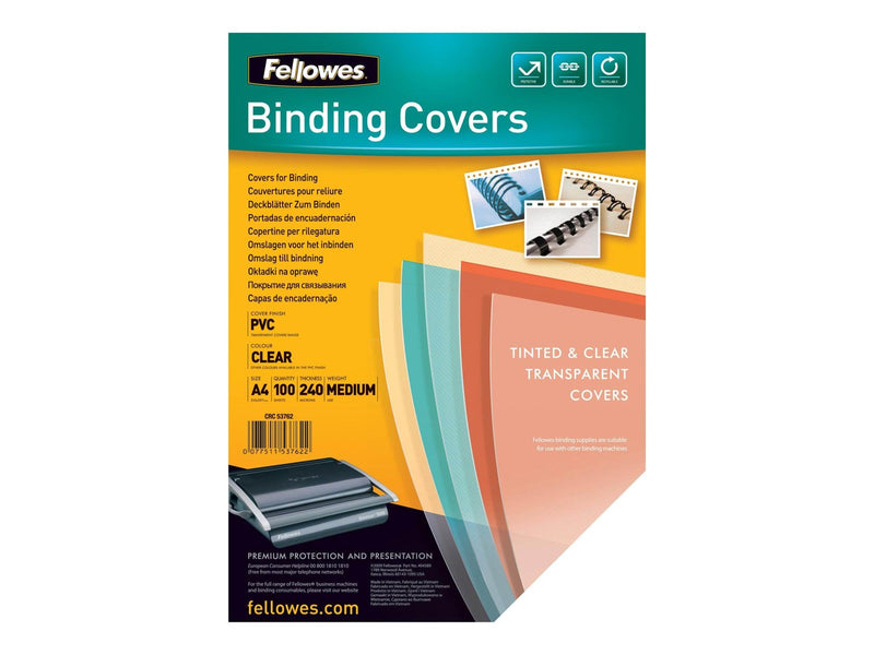 Fellowes - 100 pcs. - 240 g/m² - PVC binding cover