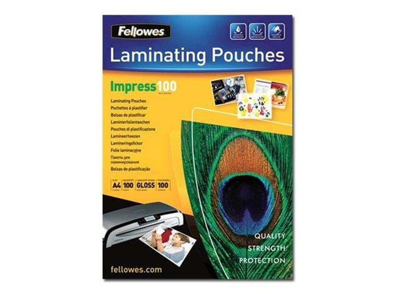 Fellowes A4 glänzende Laminierfolie 100 Mikron - 100er Pack