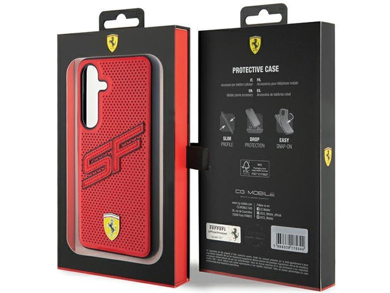 Ferrari Big SF Perforated Case for Samsung Galaxy S24+ - Red