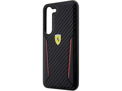 Ferrari Carbon Contrast Edges Case for Samsung Galaxy S23+ - Black